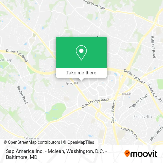 Sap America Inc. - Mclean map