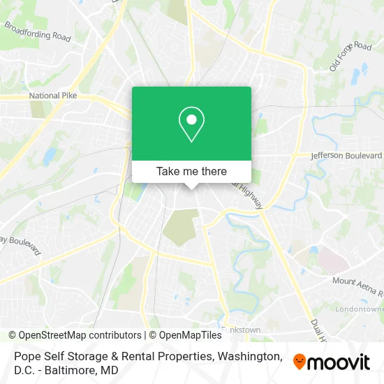 Pope Self Storage & Rental Properties map