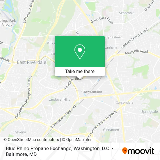 Blue Rhino Propane Exchange map