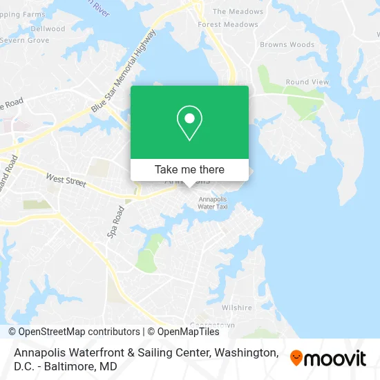 Annapolis Waterfront & Sailing Center map