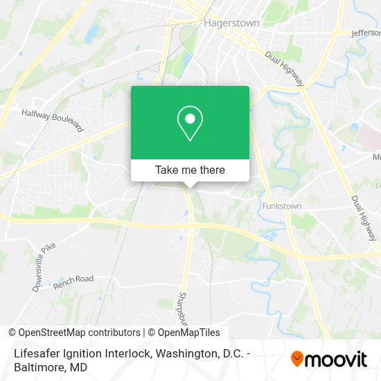 Lifesafer Ignition Interlock map