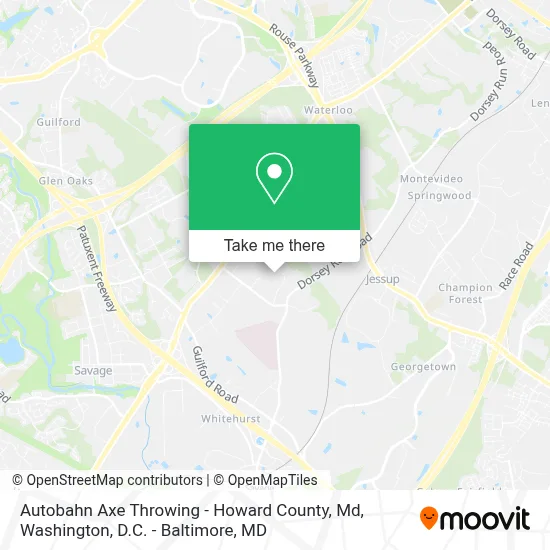 Autobahn Axe Throwing - Howard County, Md map