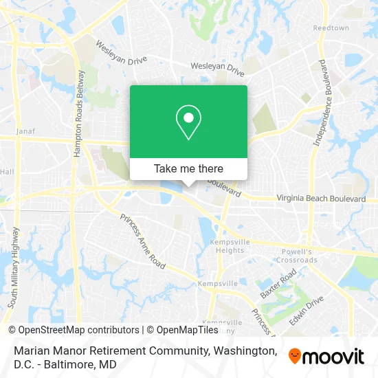 Marian Manor Retirement Community map