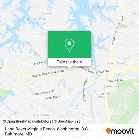 Land Rover Virginia Beach map