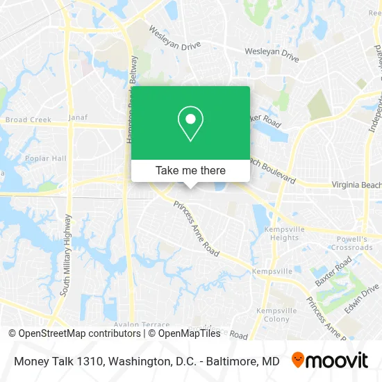 Money Talk 1310 map
