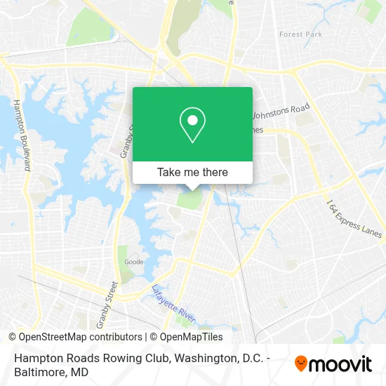 Hampton Roads Rowing Club map