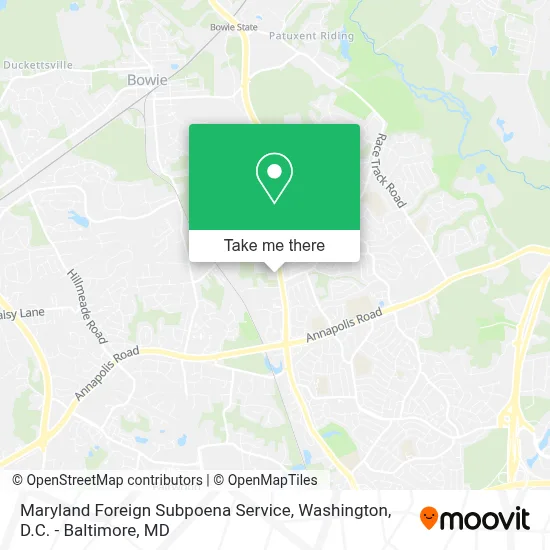 Maryland Foreign Subpoena Service map
