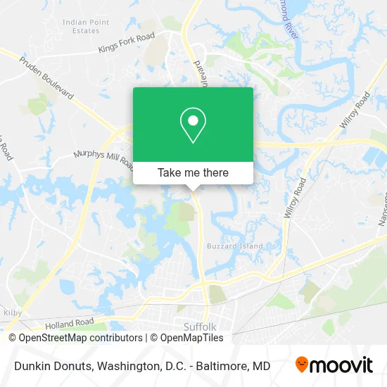 Dunkin Donuts map