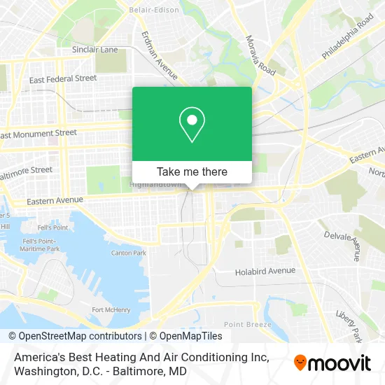 America's Best Heating And Air Conditioning Inc map
