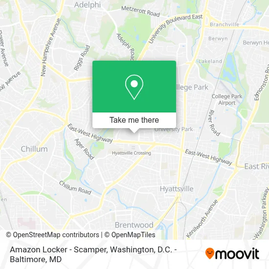 Amazon Locker - Scamper map