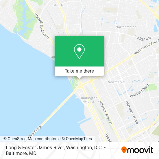 Long & Foster James River map