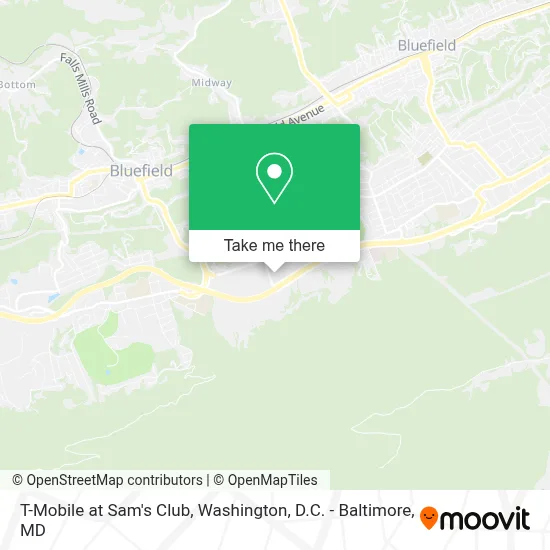 T-Mobile at Sam's Club map