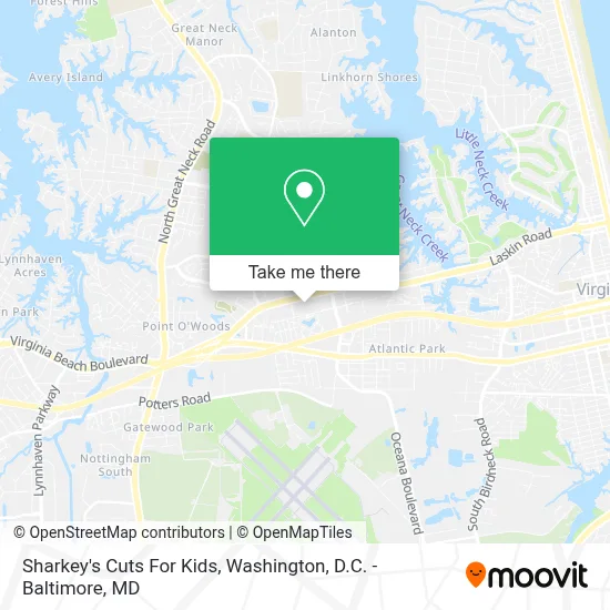 Sharkey's Cuts For Kids map