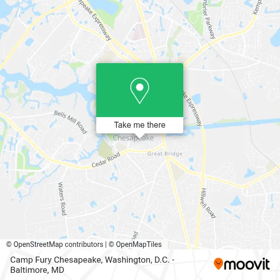 Camp Fury Chesapeake map