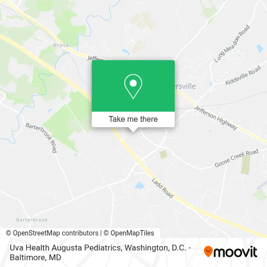 Uva Health Augusta Pediatrics map