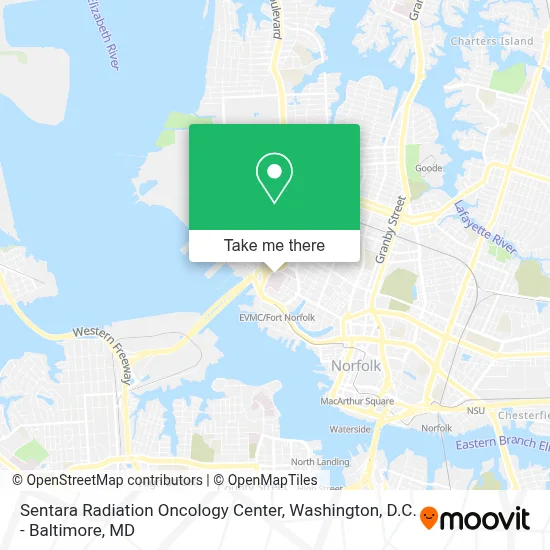 Sentara Radiation Oncology Center map