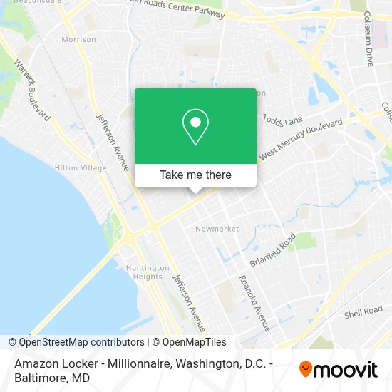 Amazon Locker - Millionnaire map