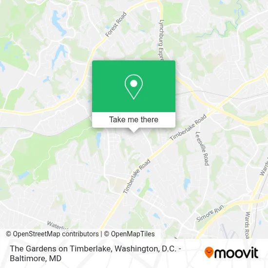 The Gardens on Timberlake map