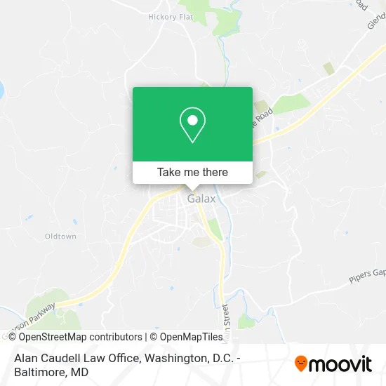 Alan Caudell Law Office map