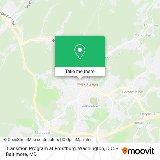 Transition Program at Frostburg map
