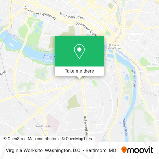 Virginia Worksite map