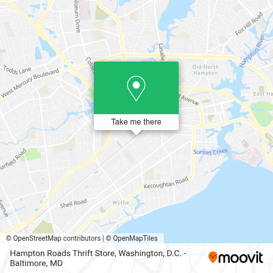 Hampton Roads Thrift Store map