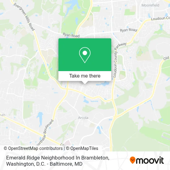 Emerald Ridge Neighborhood In Brambleton map