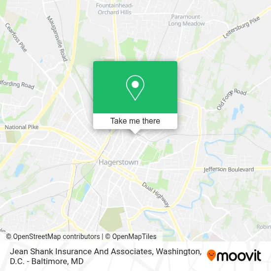 Jean Shank Insurance And Associates map
