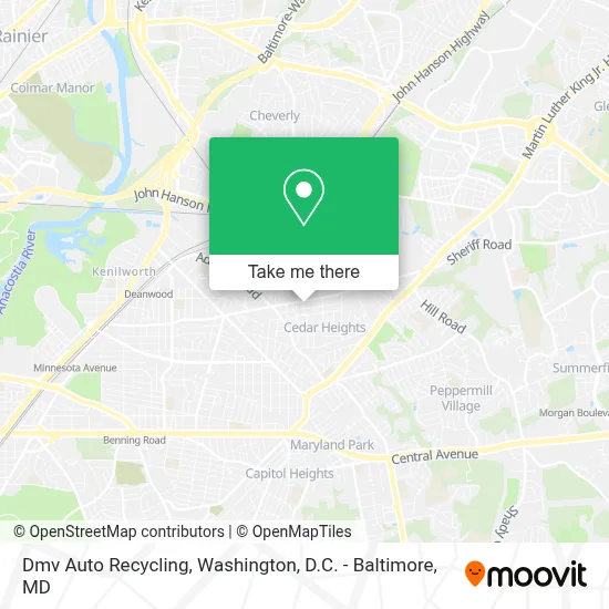 Dmv Auto Recycling map