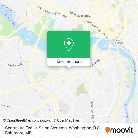 Central Va Evolve Salon Systems map