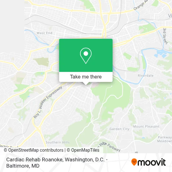 Cardiac Rehab Roanoke map