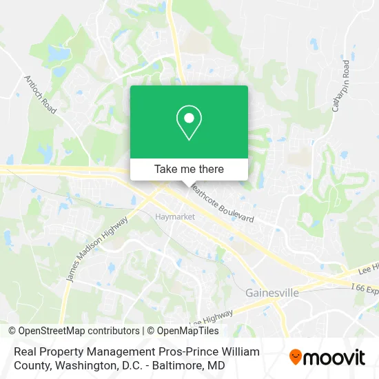 Real Property Management Pros-Prince William County map