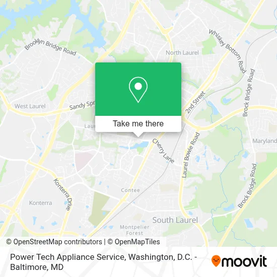 Power Tech Appliance Service map