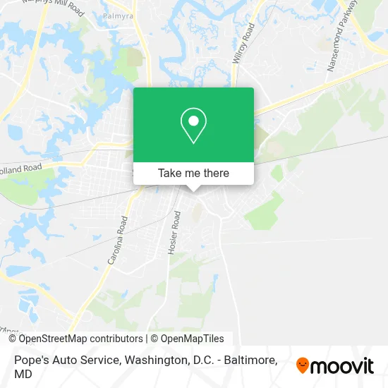Pope's Auto Service map