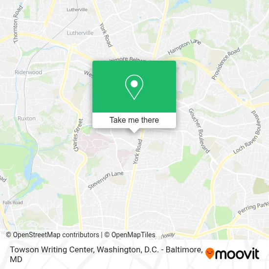 Towson Writing Center map