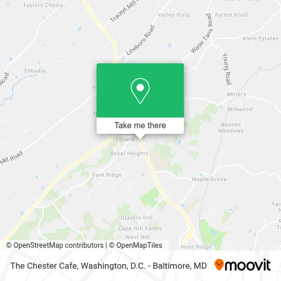The Chester Cafe map