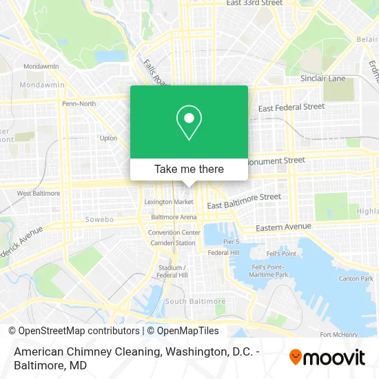 American Chimney Cleaning map