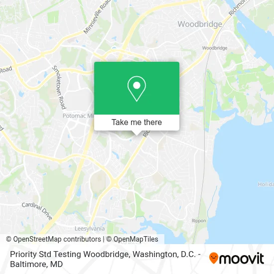 Priority Std Testing Woodbridge map