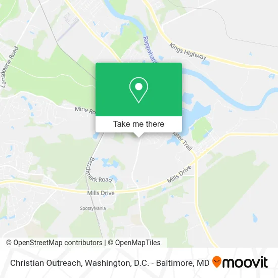 Christian Outreach map