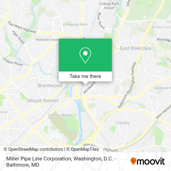 Miller Pipe Line Corporation map