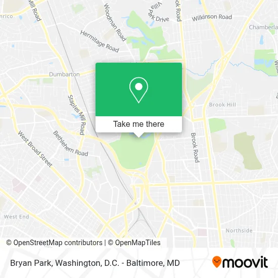 Bryan Park map