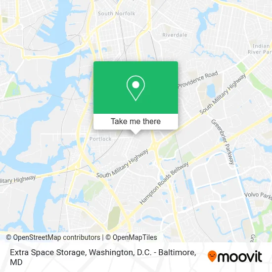 Extra Space Storage map