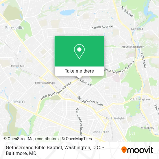 Gethsemane Bible Baptist map