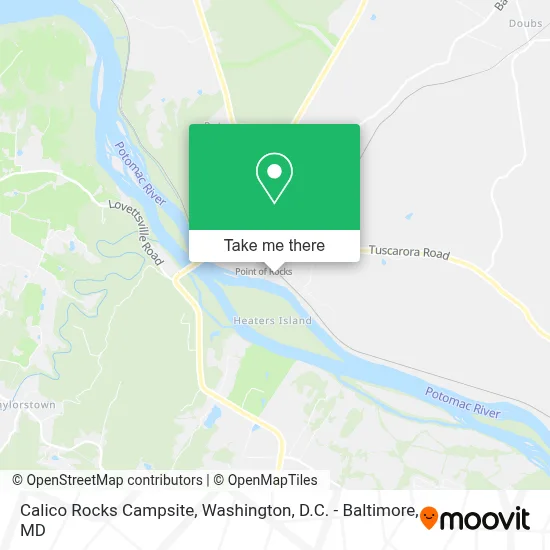 Calico Rocks Campsite map