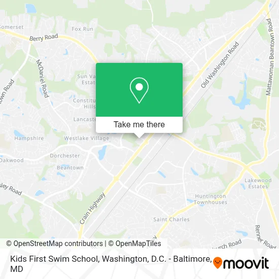 Kids First Swim School map
