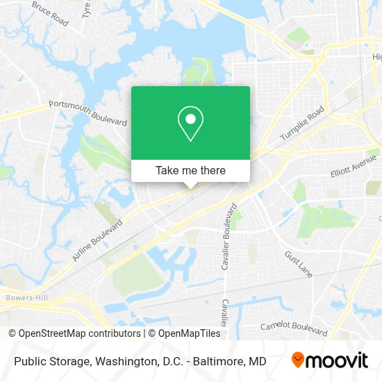 Public Storage map