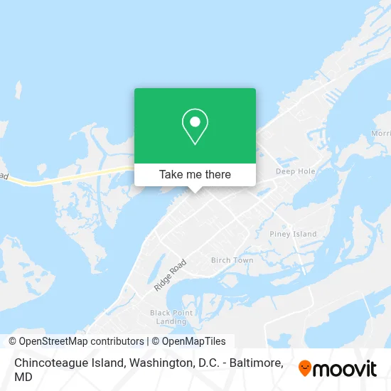 Chincoteague Island map