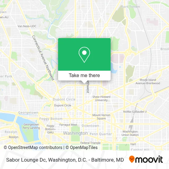 Sabor Lounge Dc map