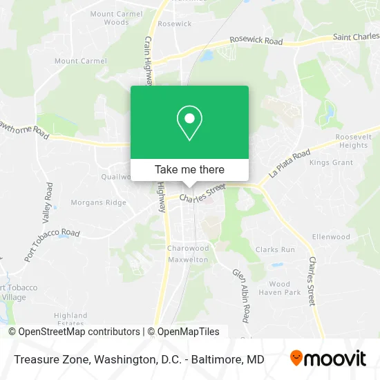 Treasure Zone map