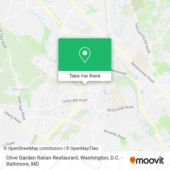 Olive Garden Italian Restaurant map